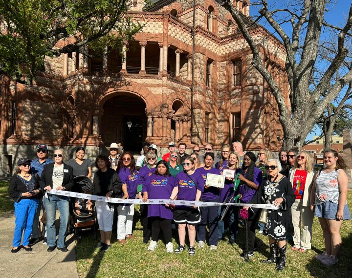 Photo of a ribbon cutting ceremony.