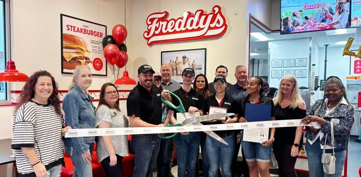 Ribbon cutting for Freedy's Frozen Custard & Steakburgers in Waxahachie.