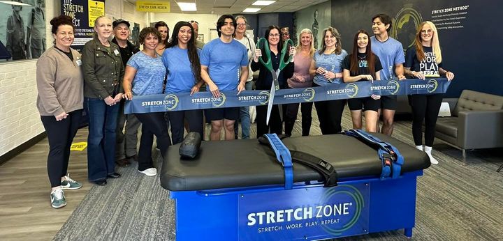 Stretch Zone Waxahachie ribbon cutting.