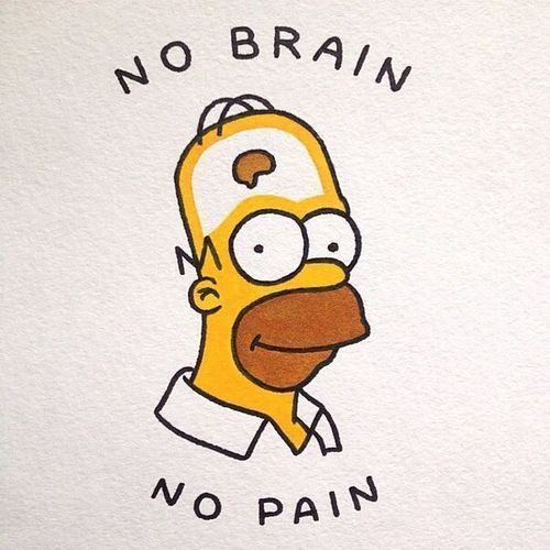 Suffering stupidly.