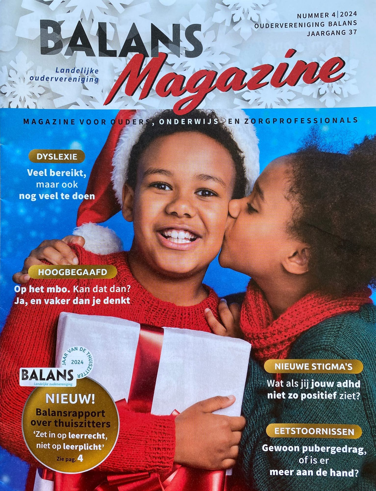 Artikel in Balans, tijdschrift voor ouders en zorgprofessionals