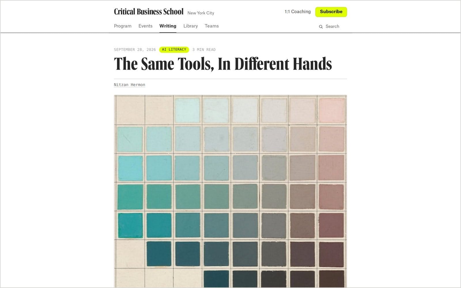 A post page