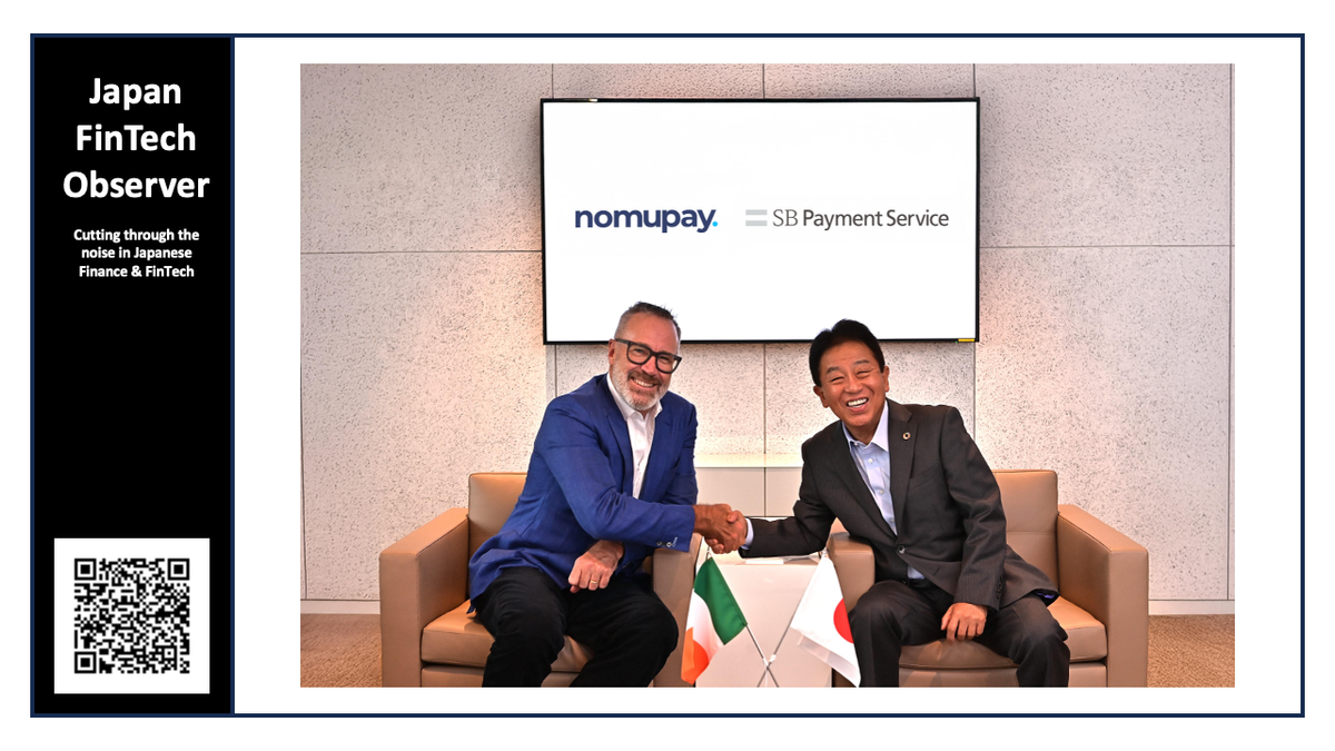SoftBank Payment Service invests USD 40m for 13.8% of Ireland-based Nomupay