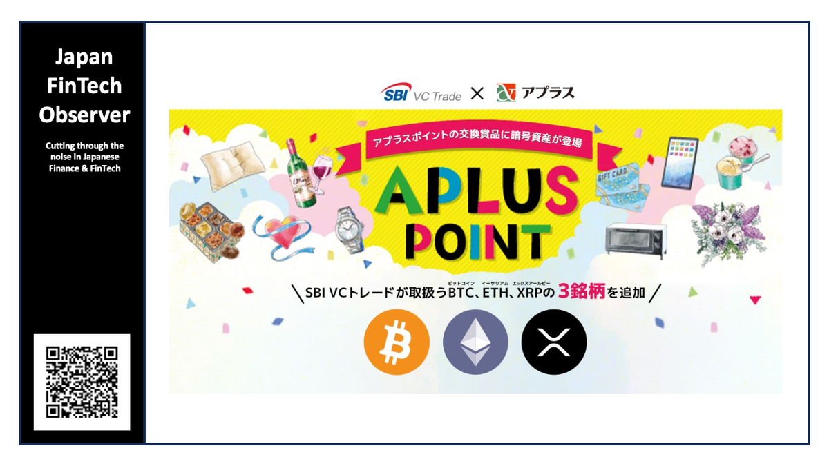 Aplus Adds Cryptocurrency to Point Exchange Rewards, Launches Card for Foreigners