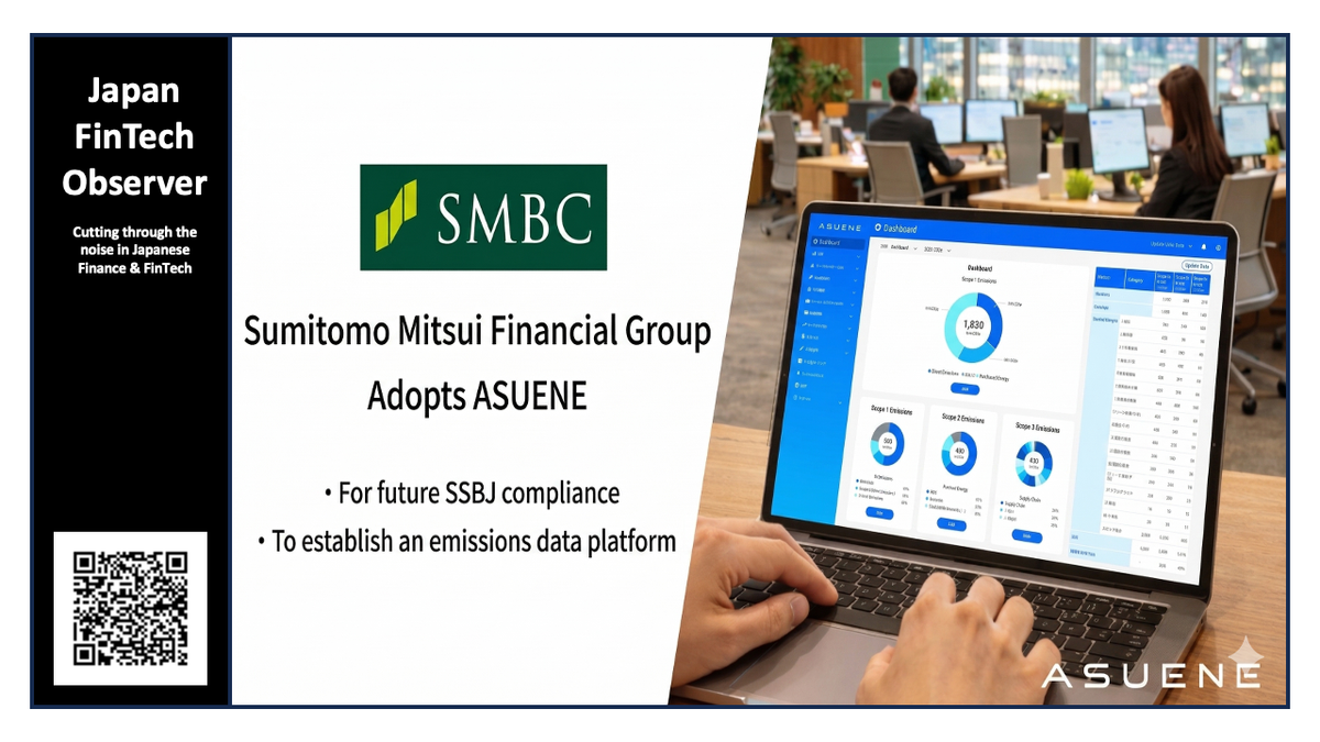 SMBC Group Taps Asuene for Global Carbon Accounting to Meet Tightening Disclosure Standards