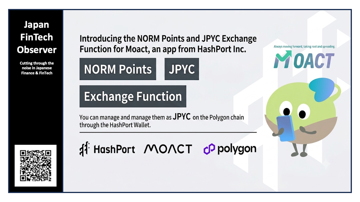 HashPort Partners with Kansai Electric Subsidiary Moact to Integrate JPYC Stablecoins into Loyalty Program