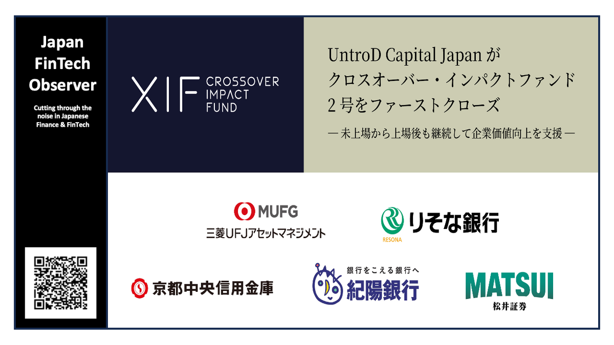 UntroD Capital Japan Secures First Close for Second Crossover Impact Fund to Back Late-Stage Deep-Tech Startups