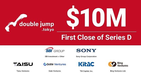 double jump.tokyo secures over USD 10m in funding from SBI Investment and Sony