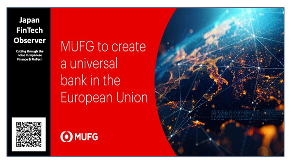 MUFG to Establish a Universal Bank in the European Union