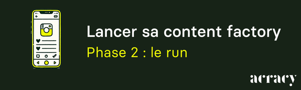 Lancer sa content factory - Phase 2 : le run