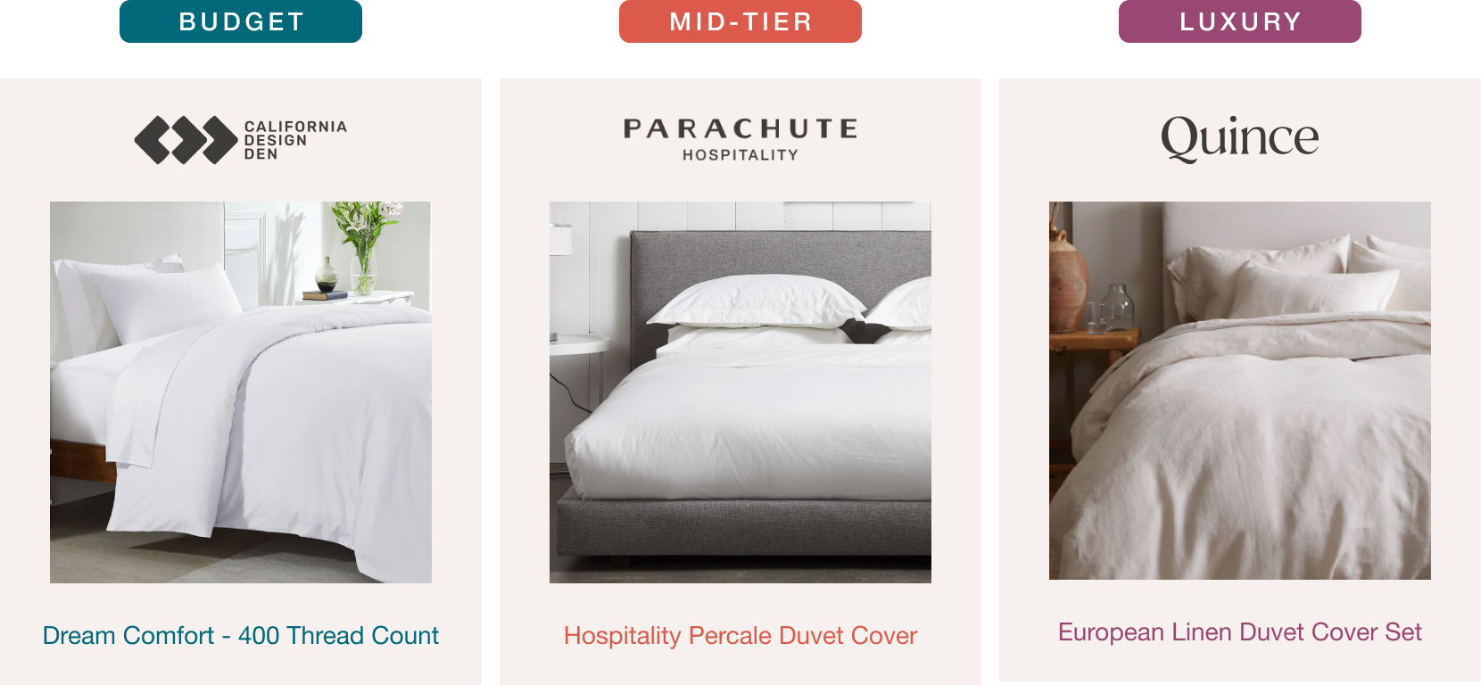 best duvets for airbnb