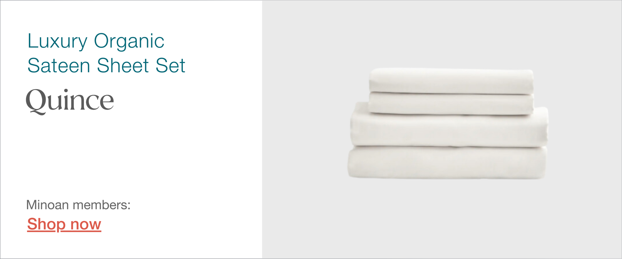 Luxury sheets from Quince