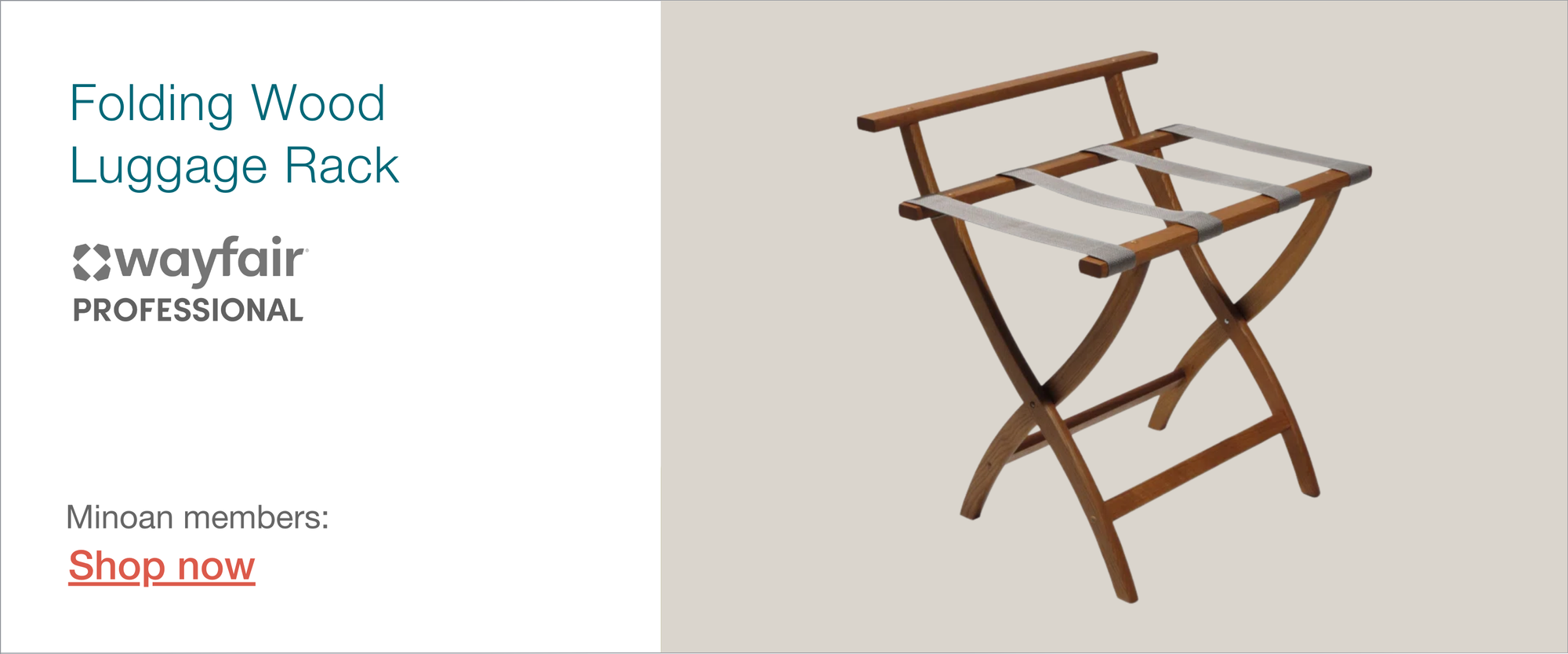 a luggage rack is an Airbnb bedroom essential