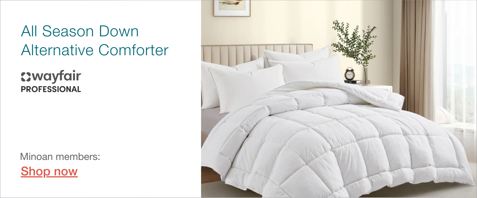 crisp Airbnb comforter