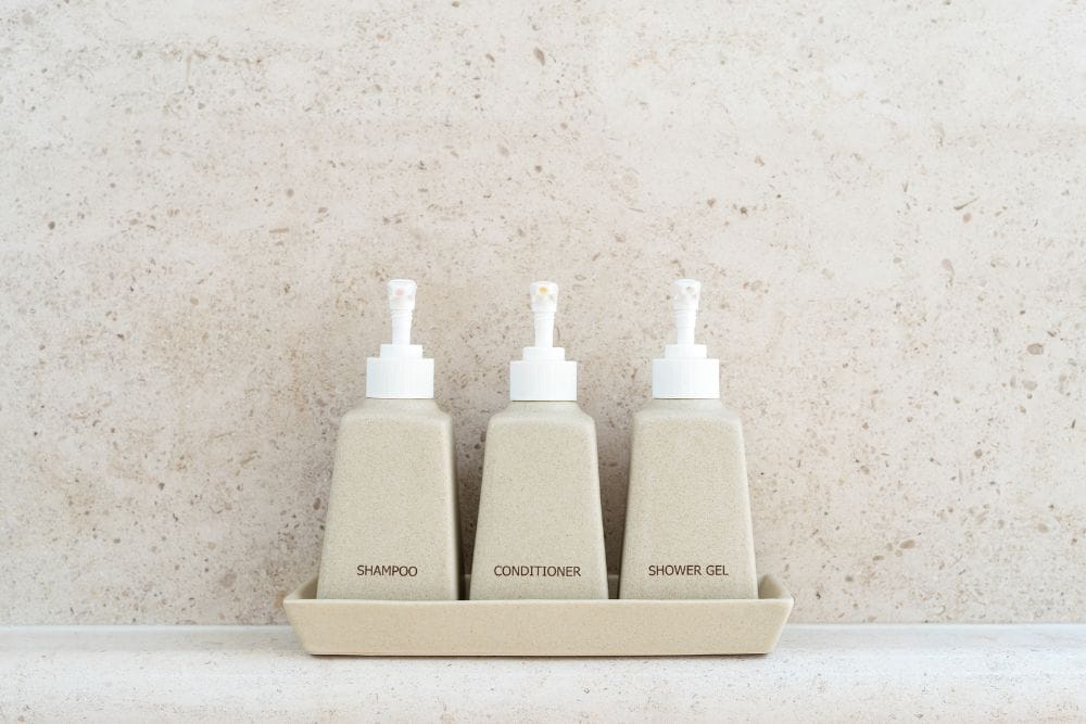 shower and bath toiletries for Airbnb