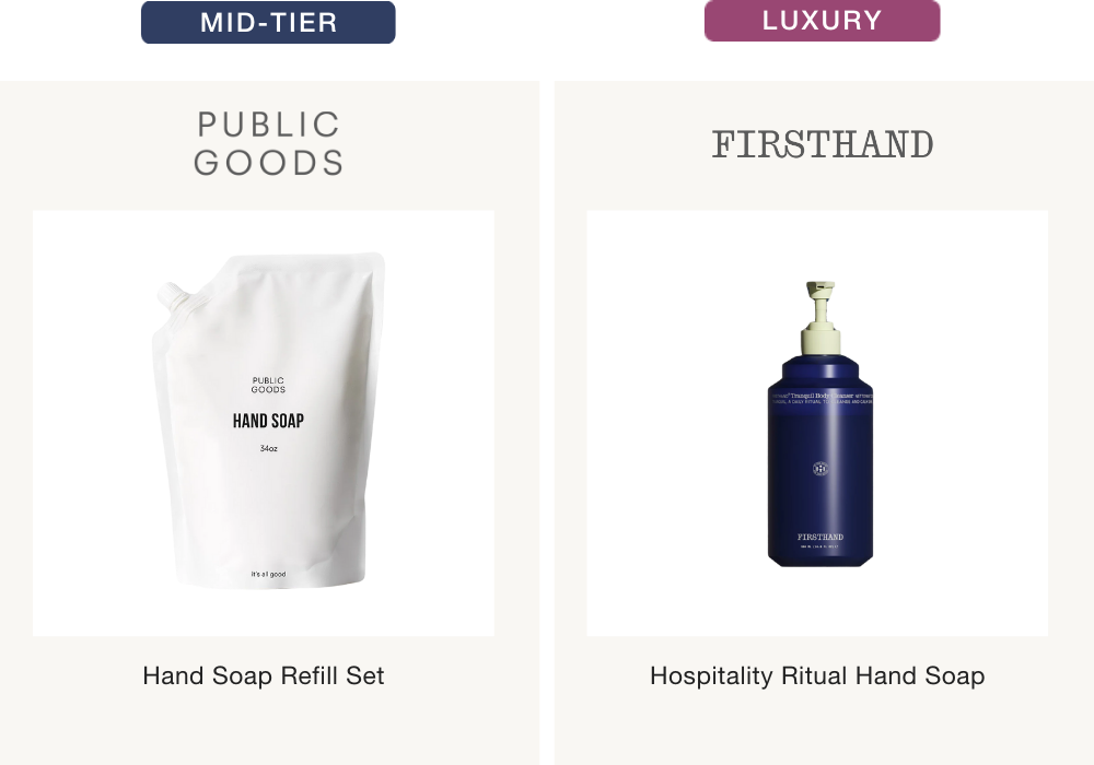 airbnb toiletries - hand soap