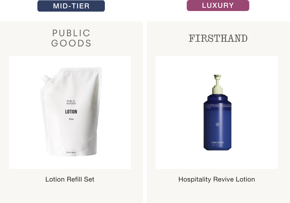 airbnb toiletries - lotion