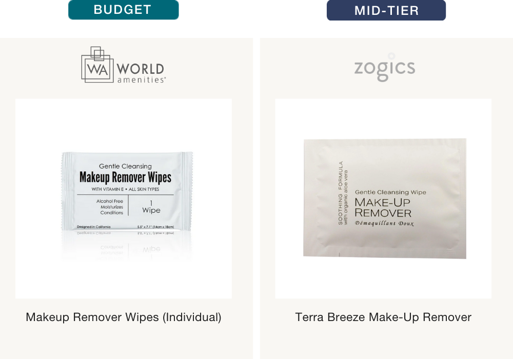 makeup remover toiletries for airbnb