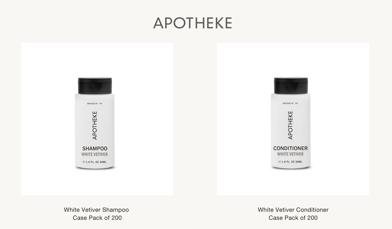 Apotheke shampoo and conditioner