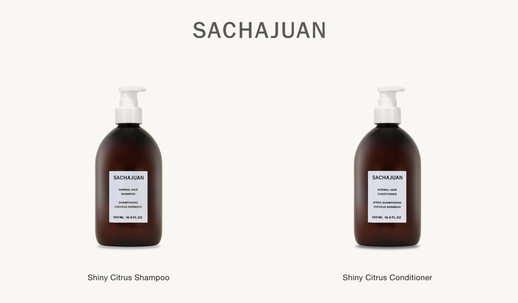 Sachajuan shampoo and conditioner