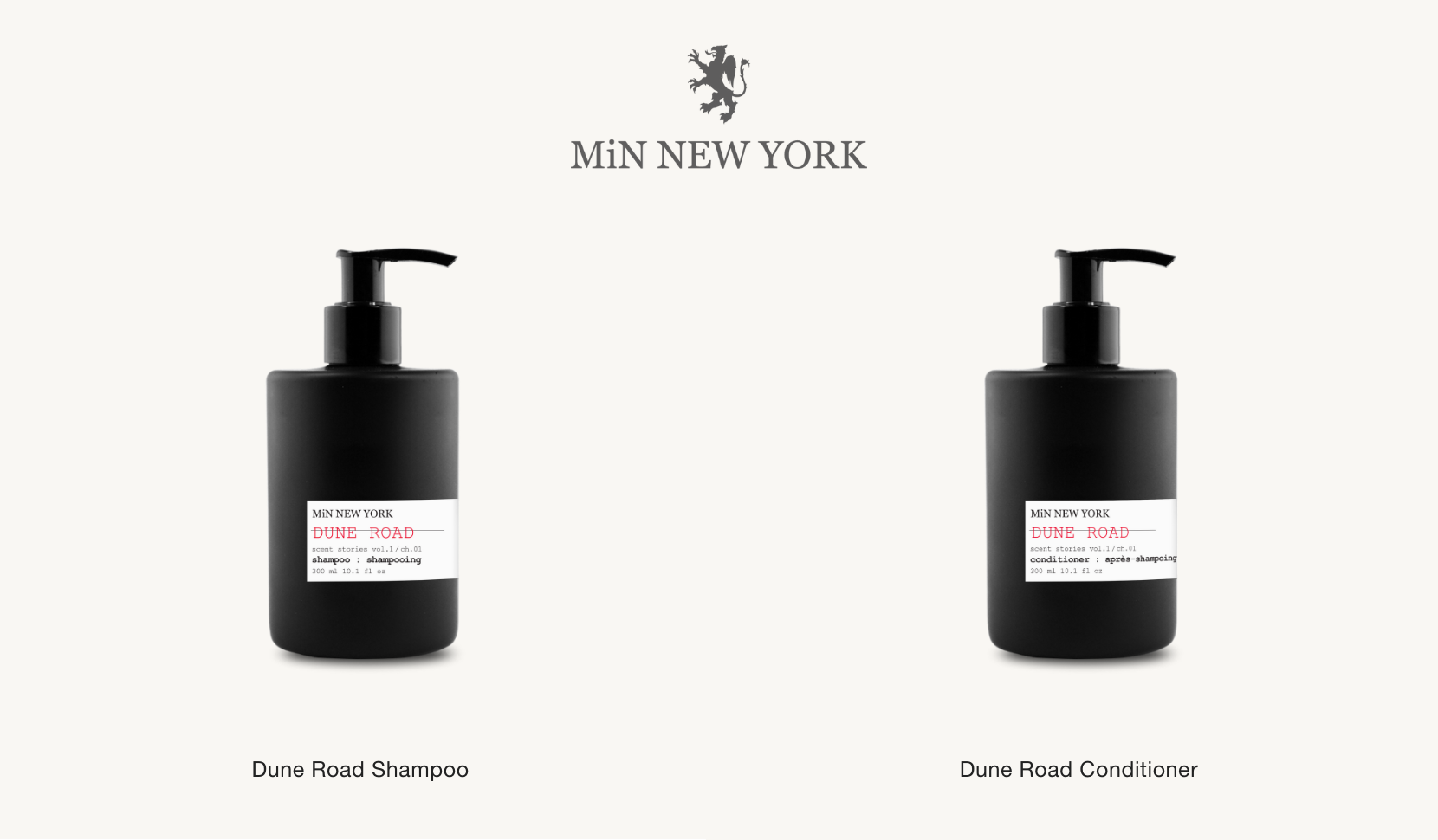 MiN NY shampoo and conditioner