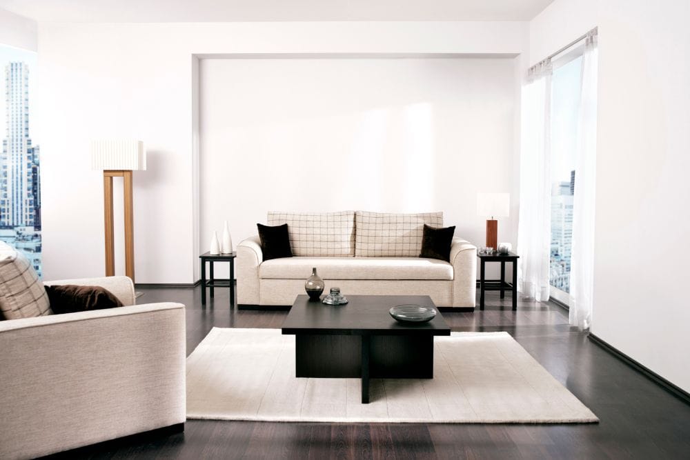 staged interior to take airbnb photos