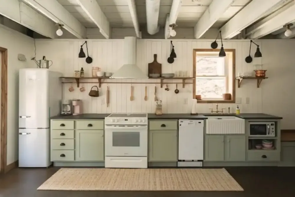 Airbnb kitchen with furniture