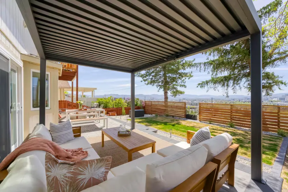 DIY outdoor seating for short term rental