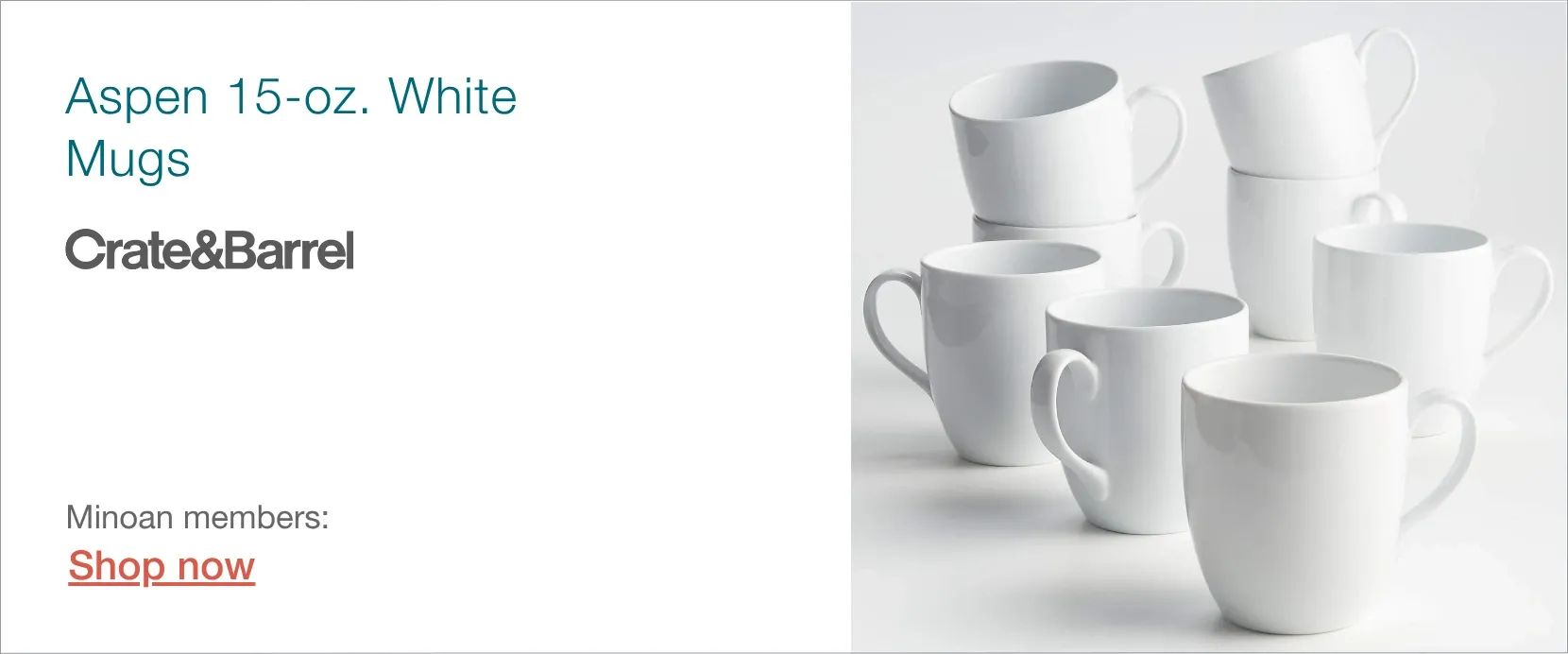 coffee mugs for Airbnb from Crate & Barrel