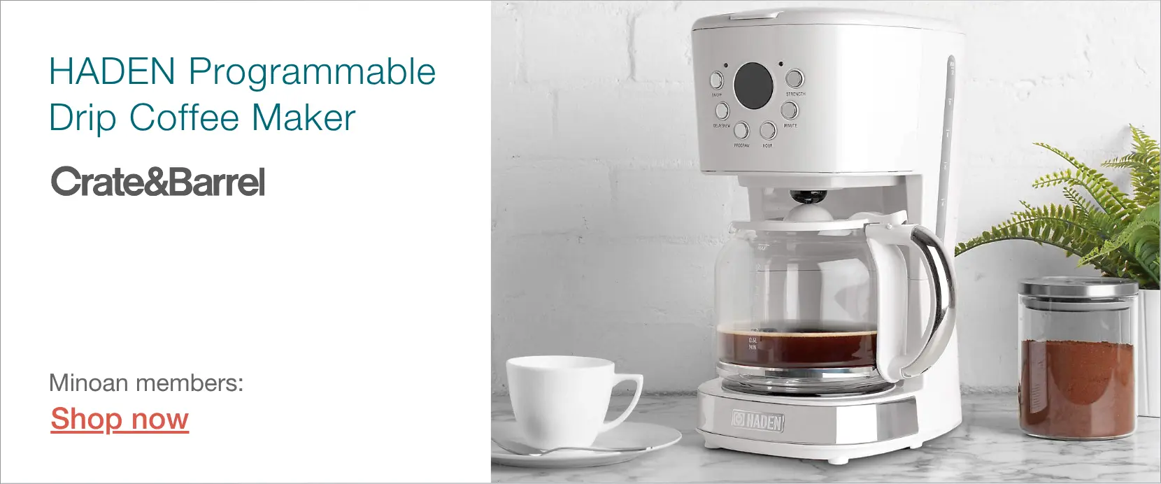 HADEN coffee maker in short-term rental