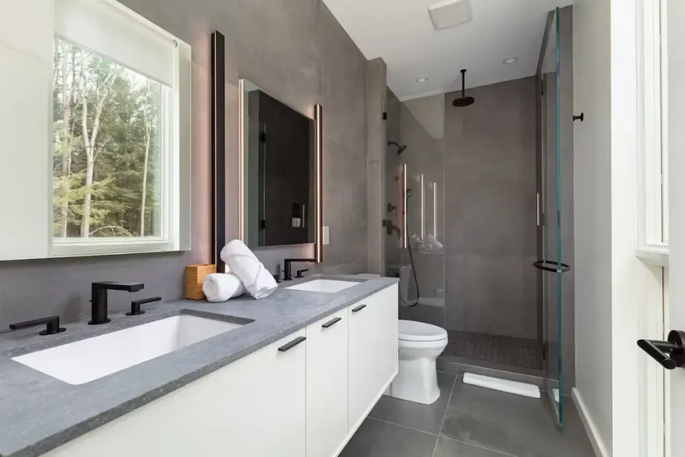 modern fixtures at a short-term rental