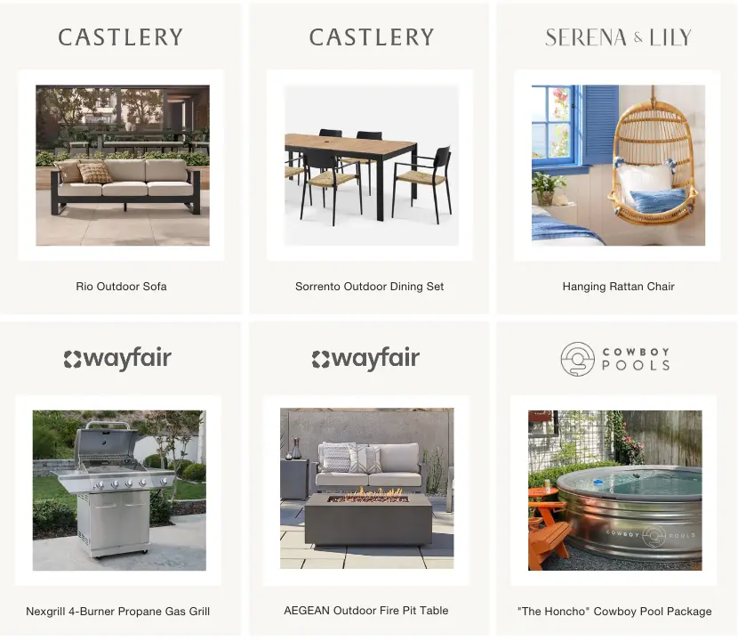 outdoor furniture for airbnb buying list