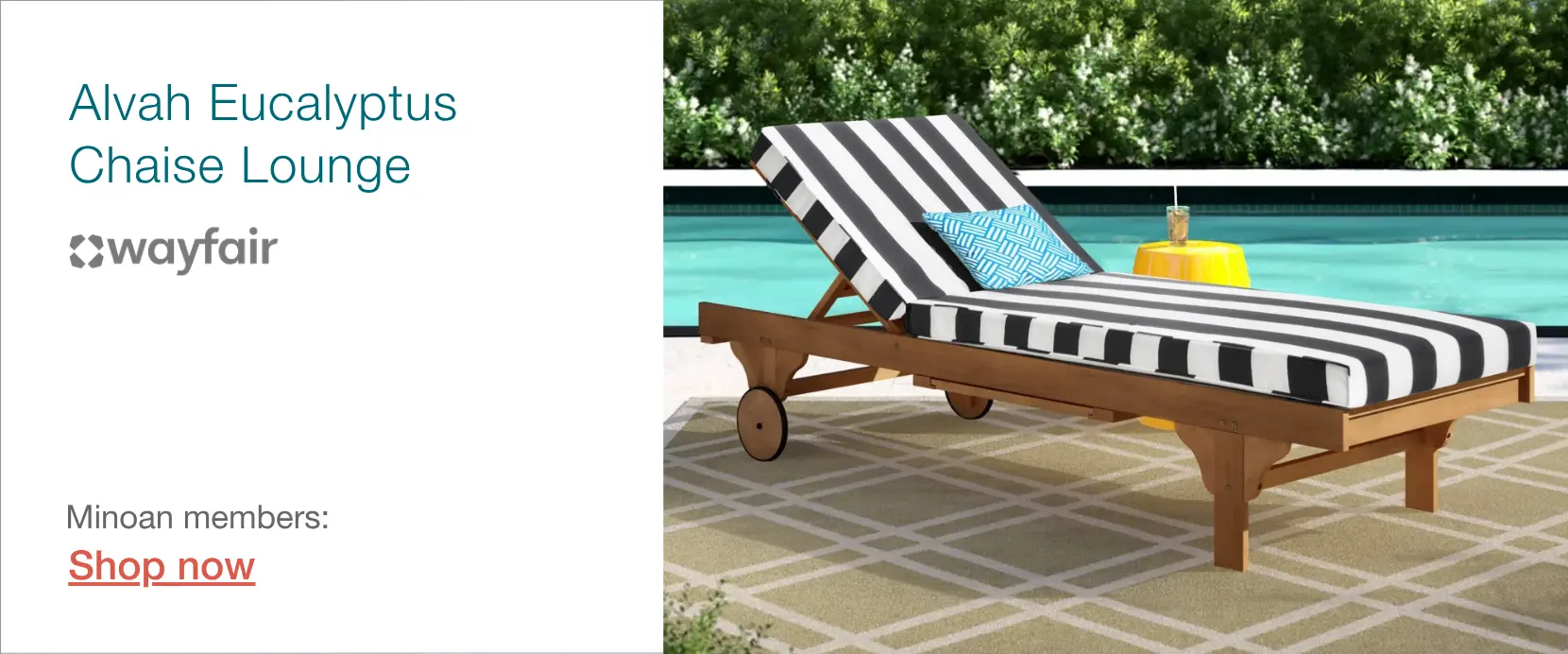 Wayfair chaise lounge for short-term rental