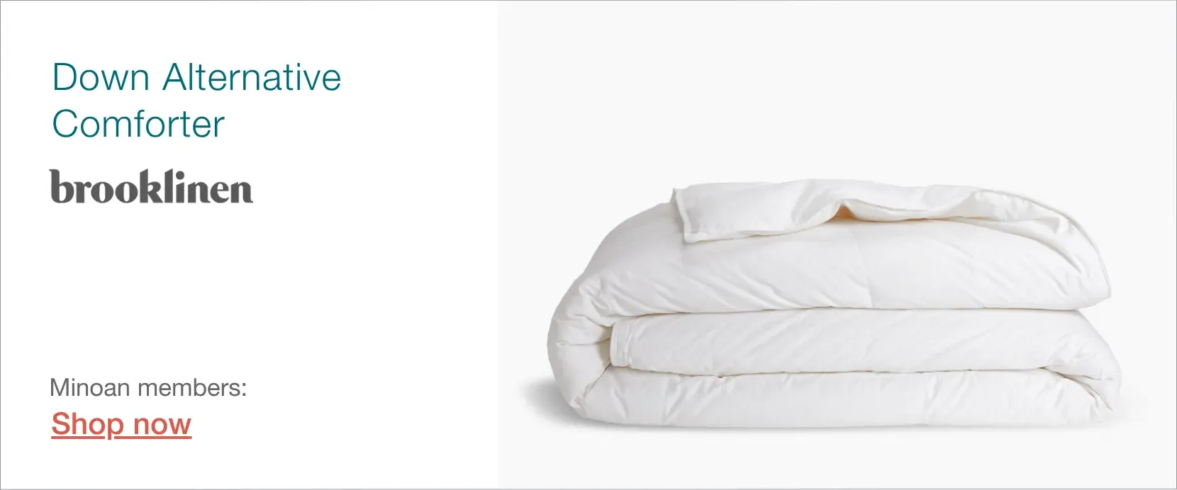 Brooklinen down alternative comforter for short-term rental