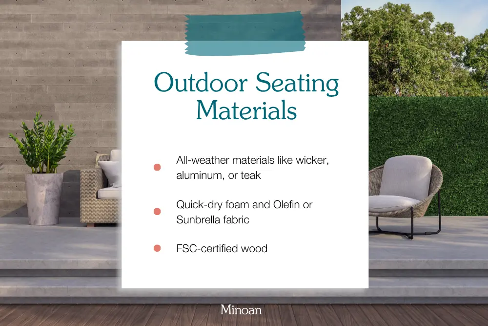 best materials for outdoor furniture for Airbnbs