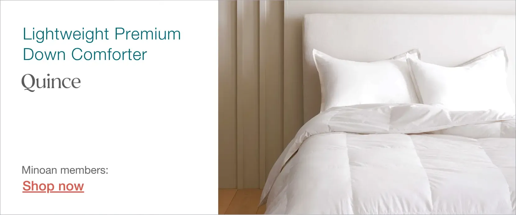 Quince lightweight down comforter for airbnb