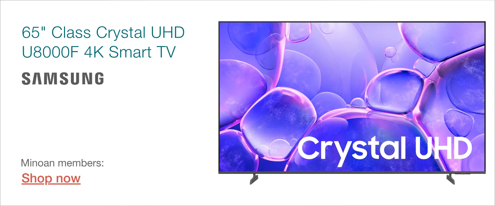 Samsung Crystal Smart TV for Airbnb
