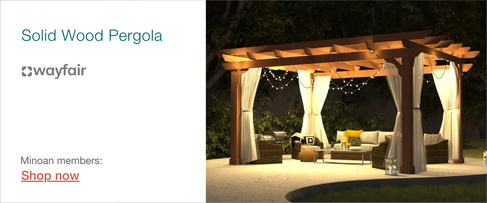 wood pergola for airbnb backyard