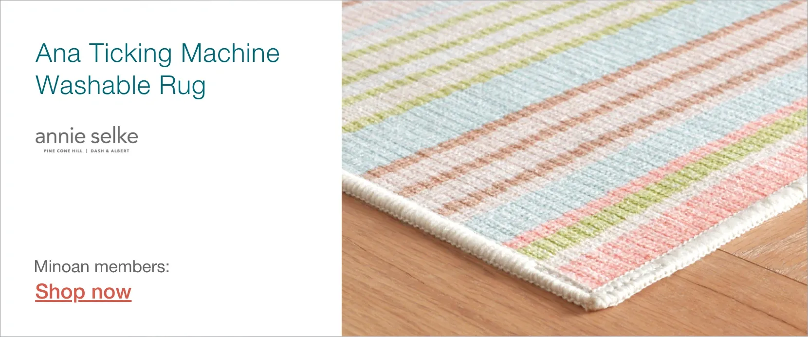 Ana Ticking rug from Annie Selke