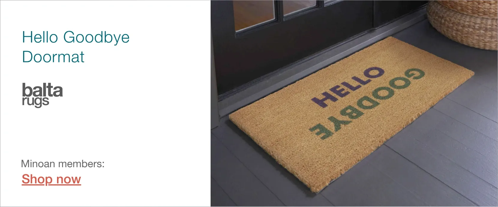hello goodbye doormat from balta rugs