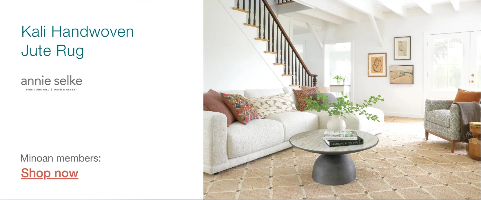 Kali jute rug for short term rental