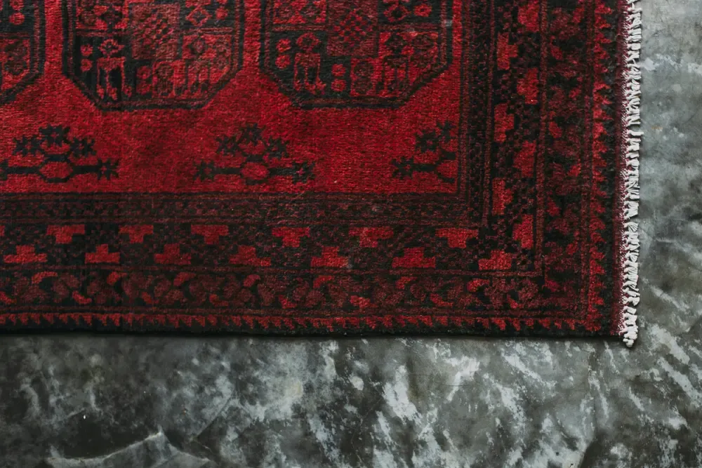 wool rug in a short-term rental