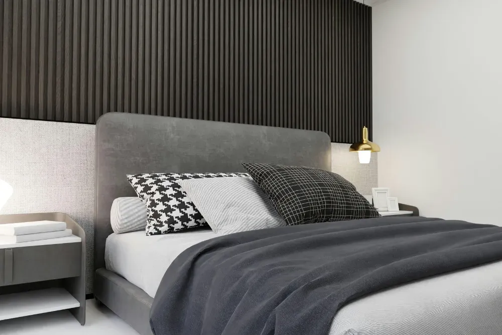 blanket on a bed in an airbnb