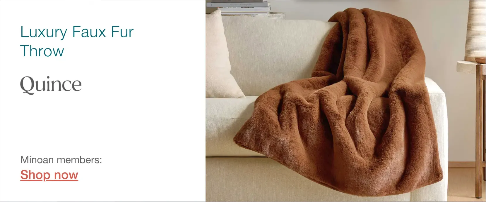 faux fur throw blanket in an airbnb