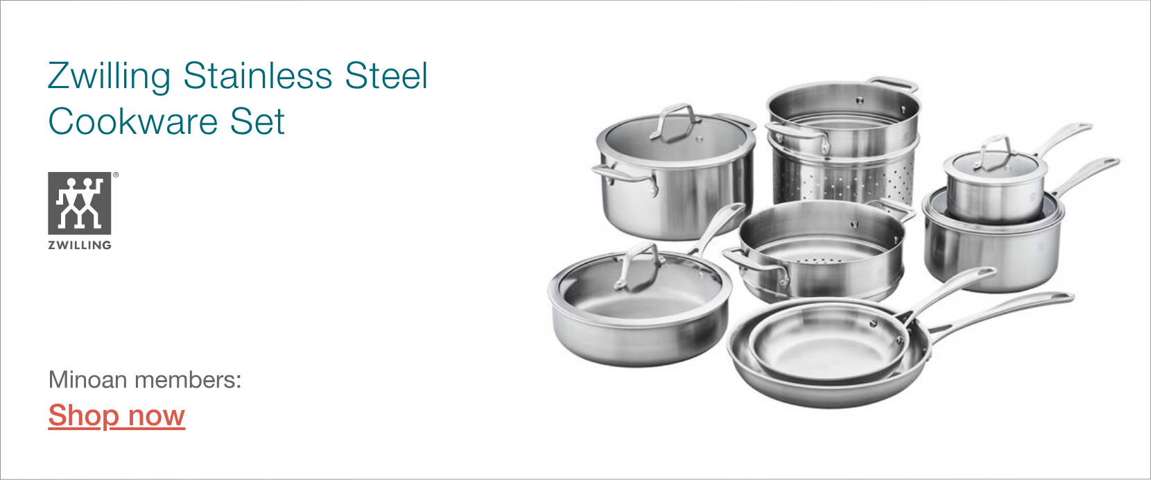 Zwilling cookware set for airbnb