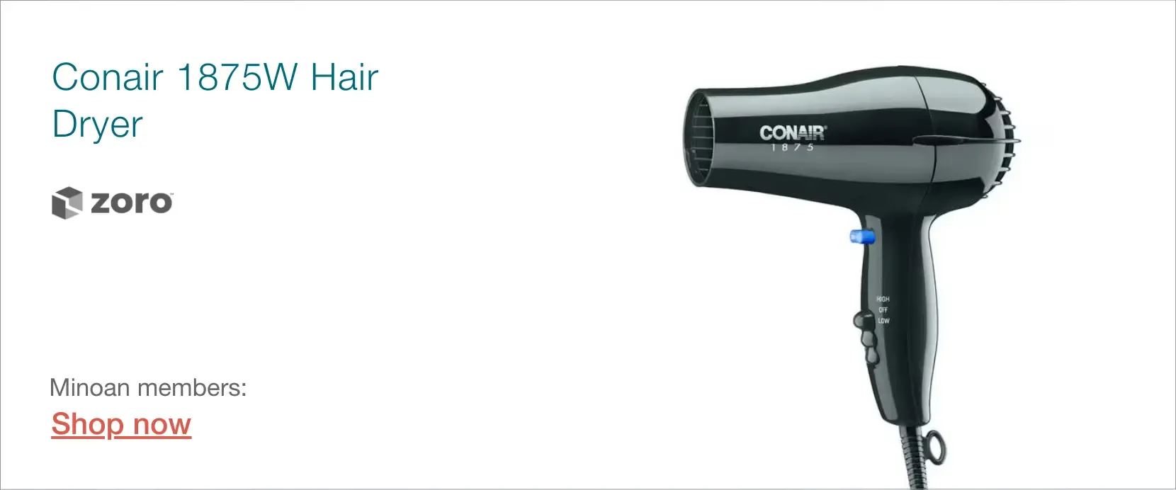 Conair Hair Dryer for Airbnb