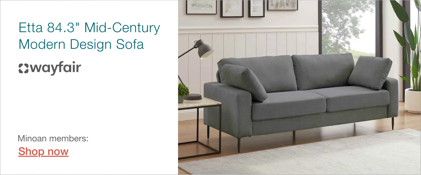 Wayfair sofa for Airbnb