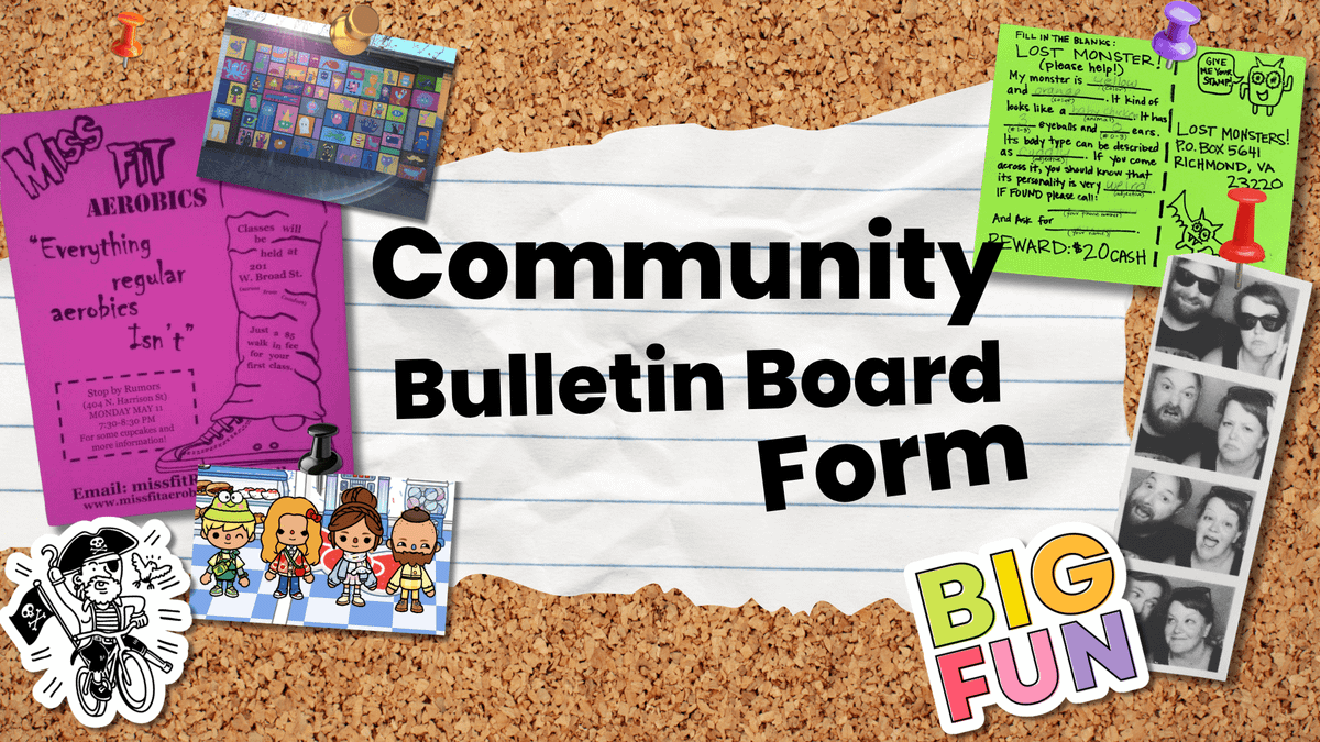 Community Bulletin Board Form