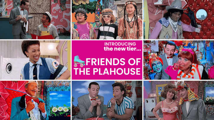 A grid of all the friends on Pee Wee's Playhouse (the ones who'd stop by, not live there)