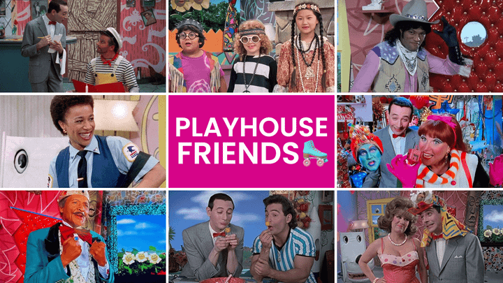 A grid of all the friends on Pee Wee's Playhouse (the ones who'd stop by, not live there)